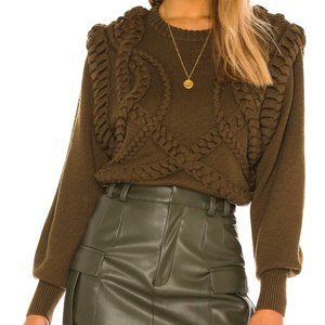 Ronny Kobo Chunky Braided Sweater